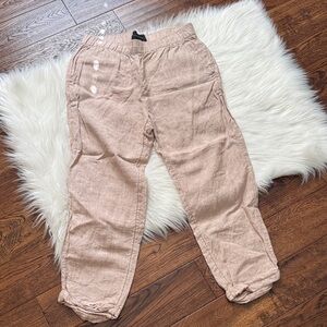 Tahari Tan Linen Pants